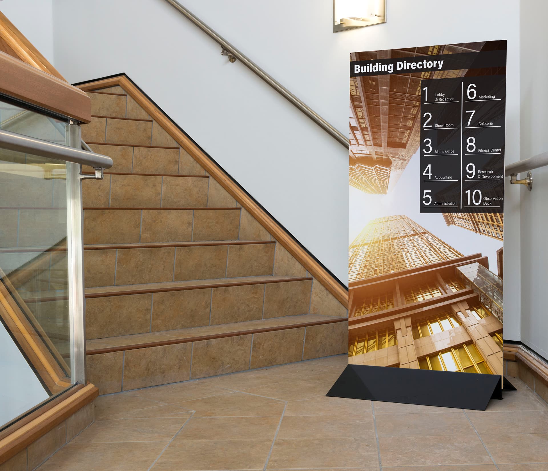 Custom foam board signs with full bleed graphics 