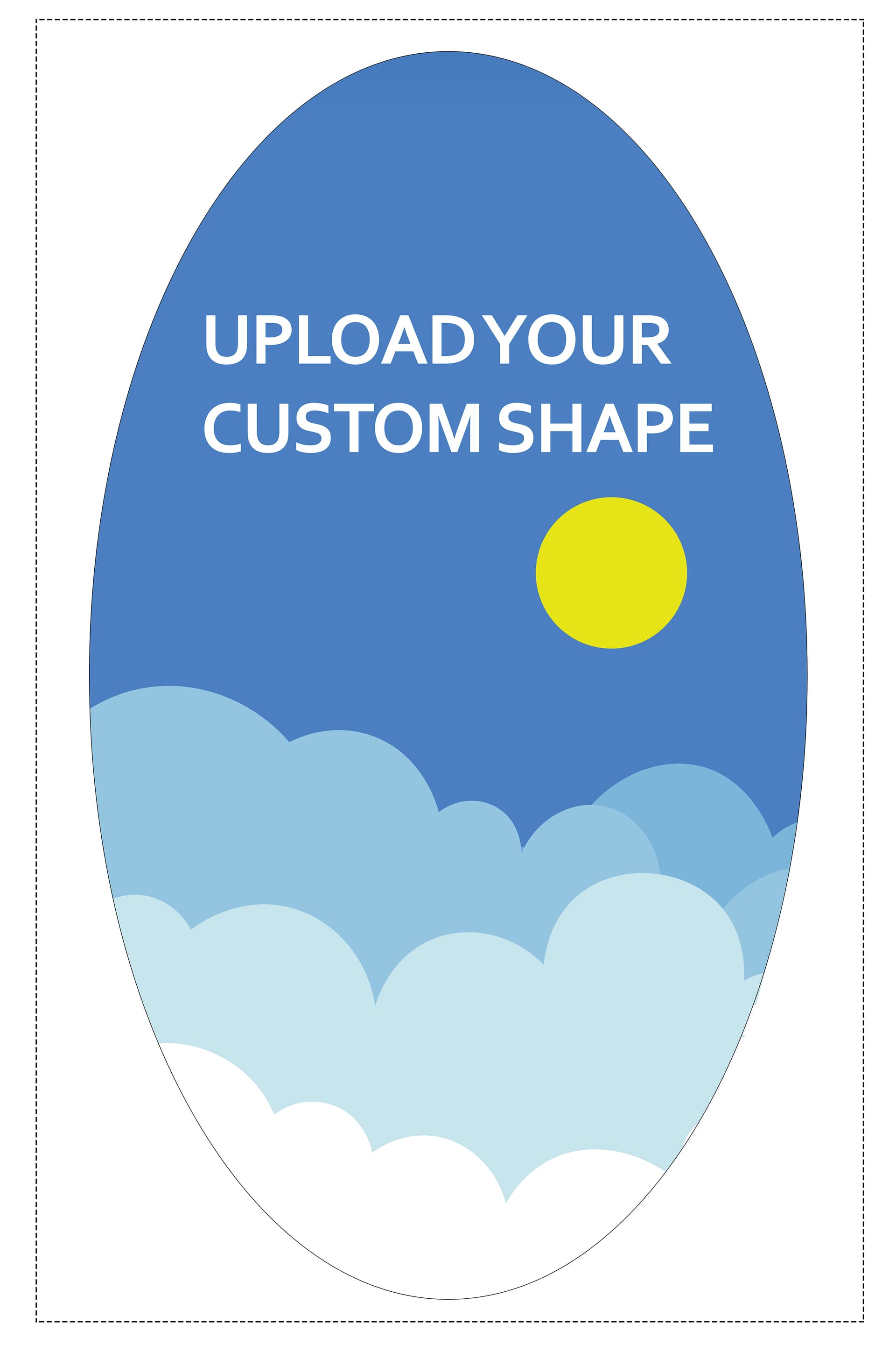 Digitally contour cut 24 x 48 custom shaped wall mounted signage 
