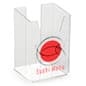 Acrylic Brochure Holder for Tabletop, Custom Printed - Clear
