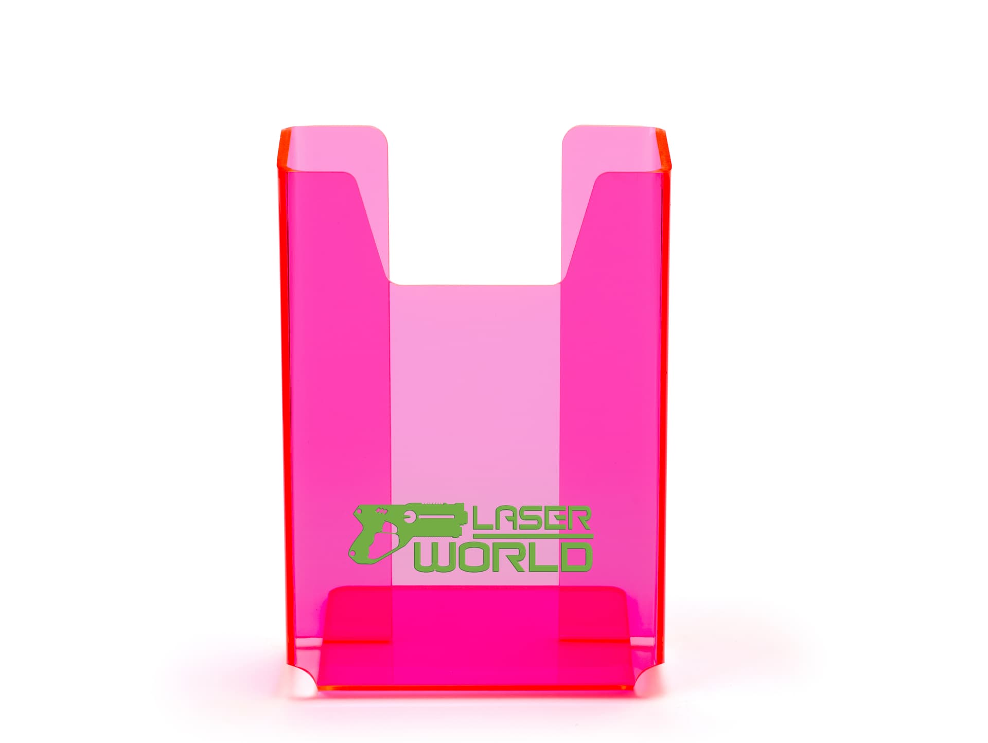 Bright custom pink trifold display stand 