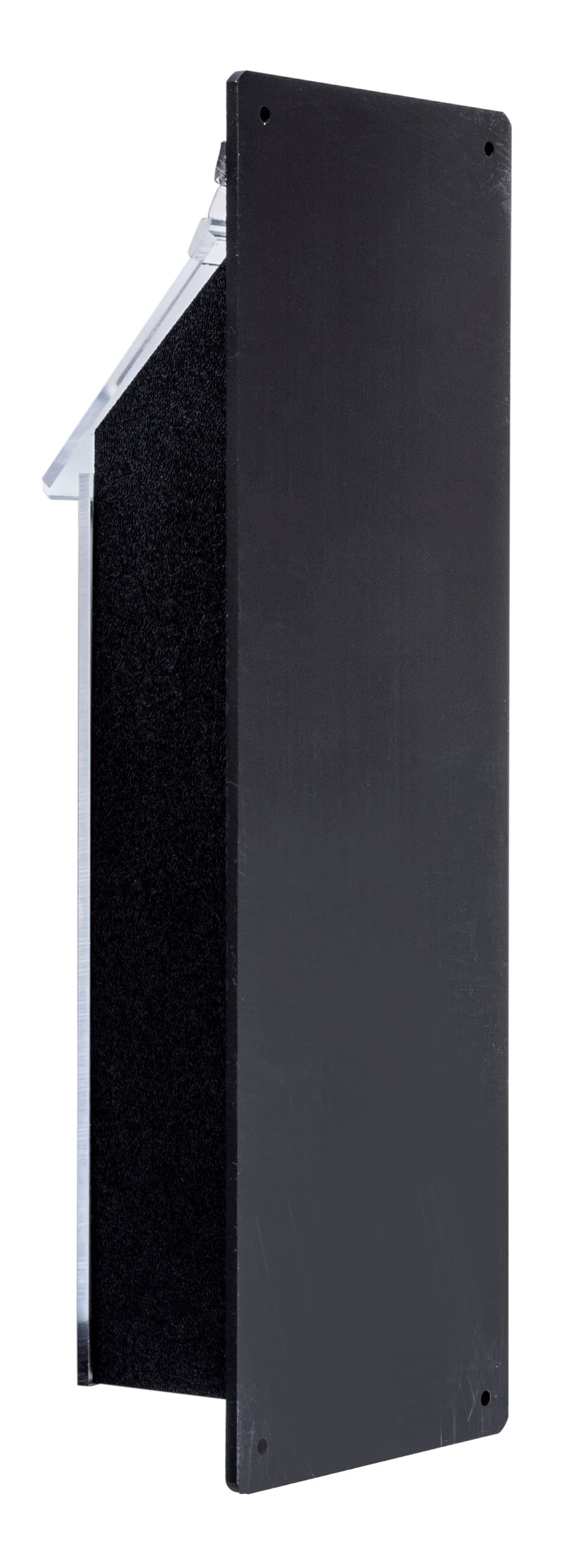 Weatherproof branded outdoor 4 x 9 pamphlet display with lid