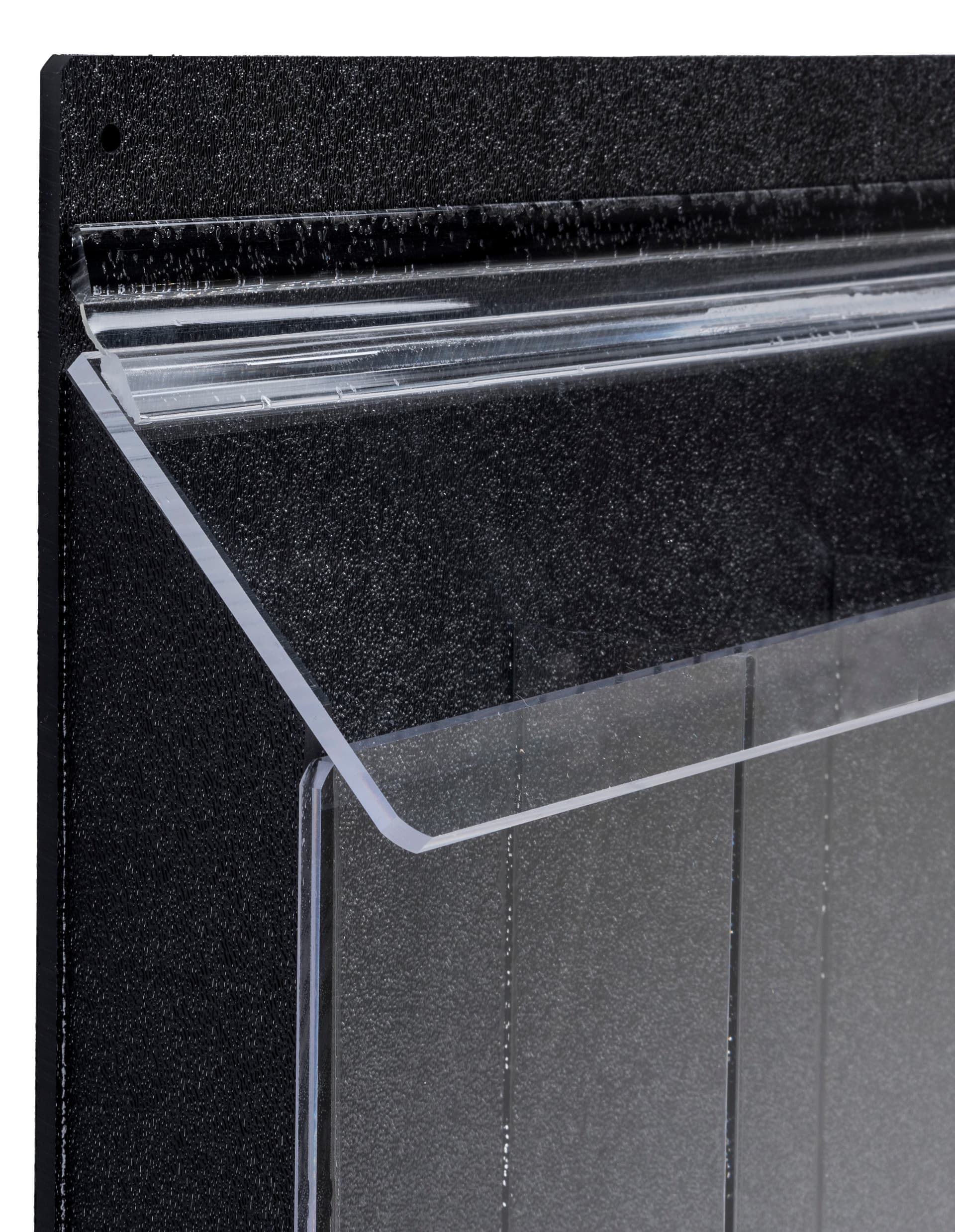 Durable outdoor 3-pocket trifold flip-top printed brochure box