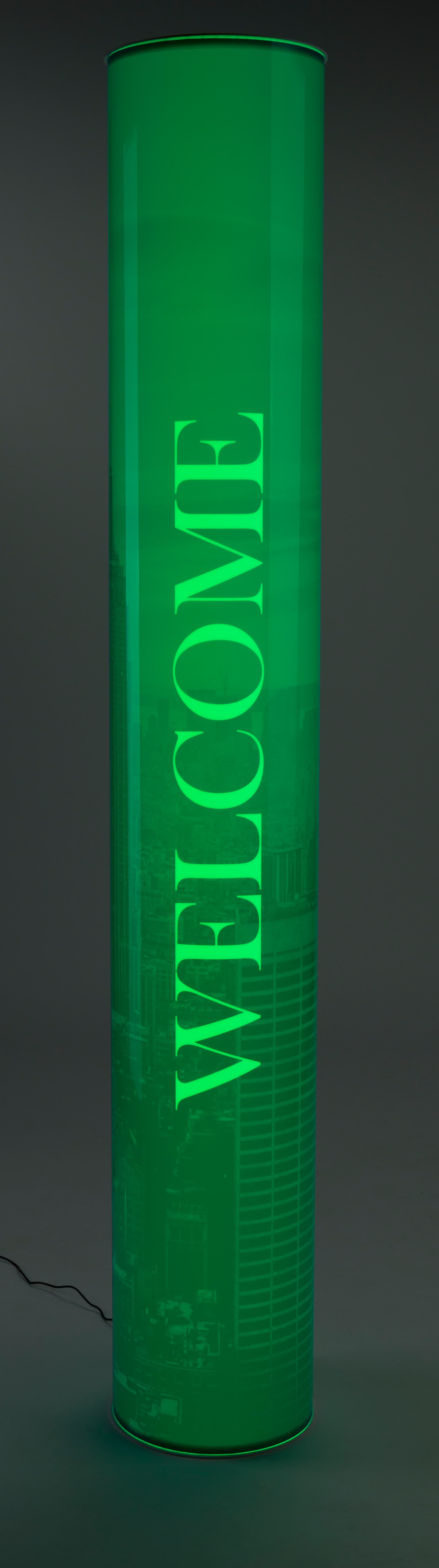 Green Illuminated Light Tower Display