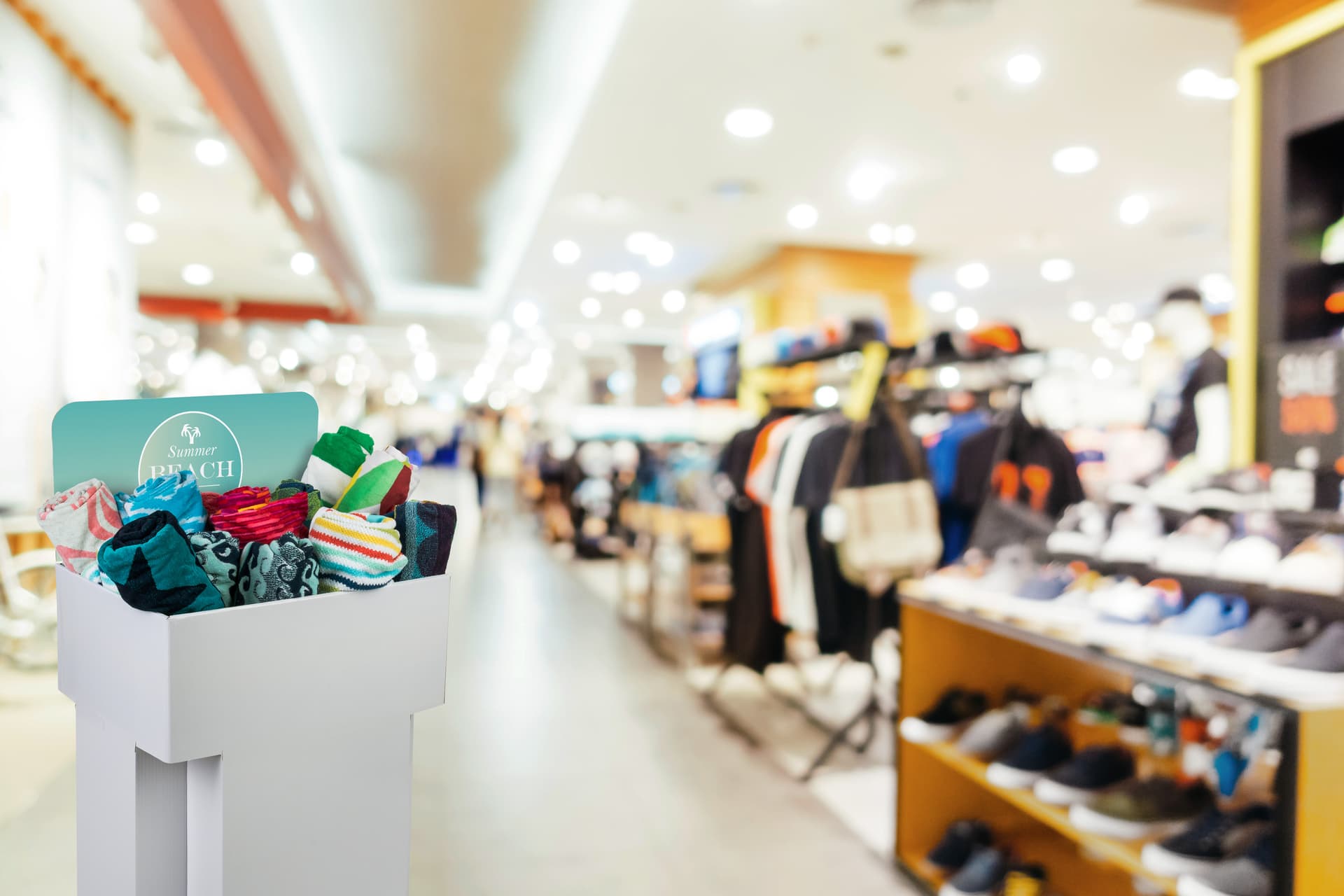 Customized Cardboard Dump Bin Displays for Department Stores