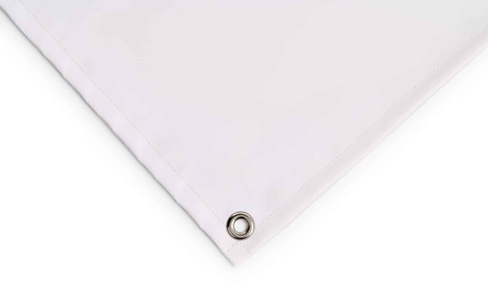 Personalized vinyl banner displays with stitched hems