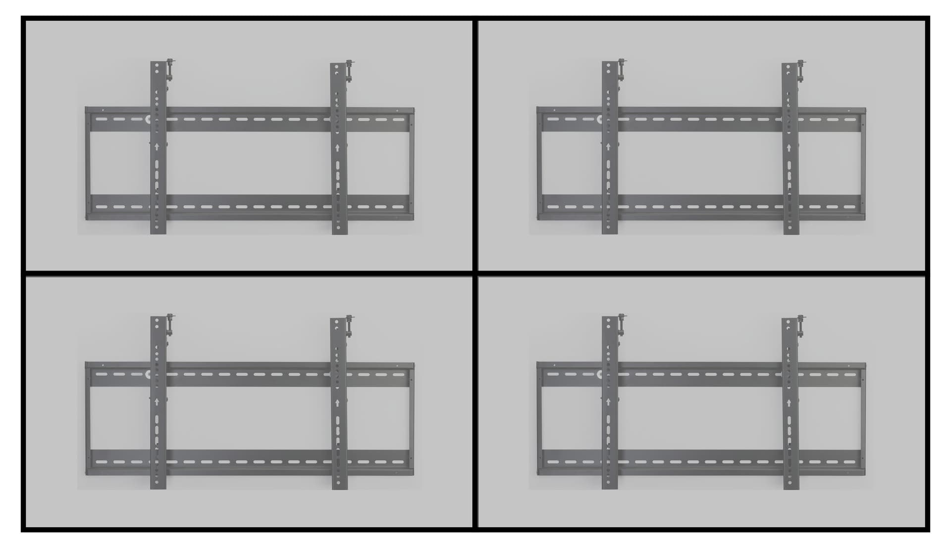 Steel video wall mount 2x2 configuration