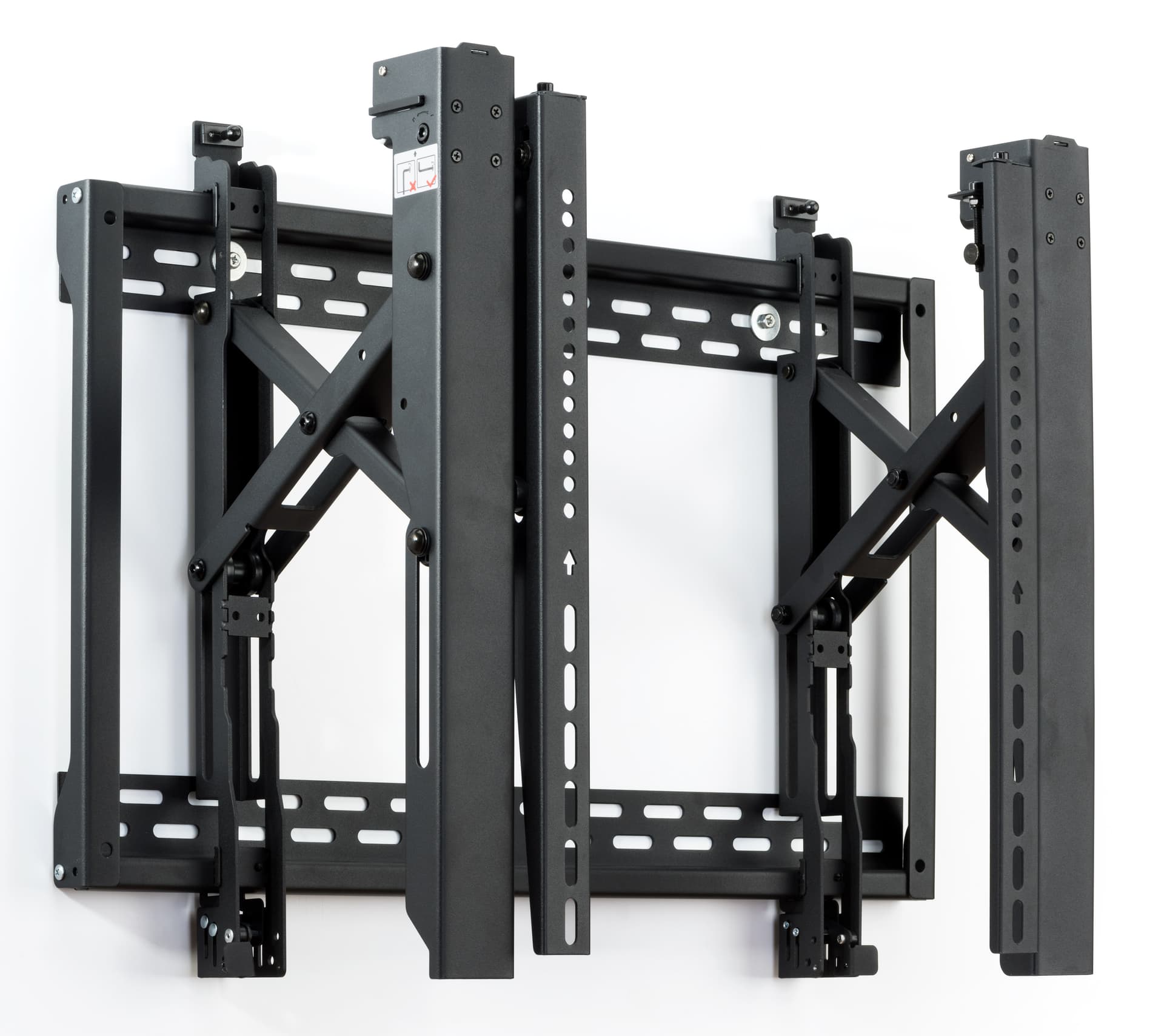 3x3 LCD video wall TV mounting system with 9 VWM64ECO brackets