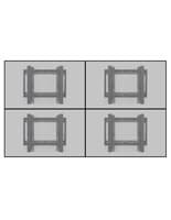 Video wall bracket 2x2 configuration with micro-adjustment