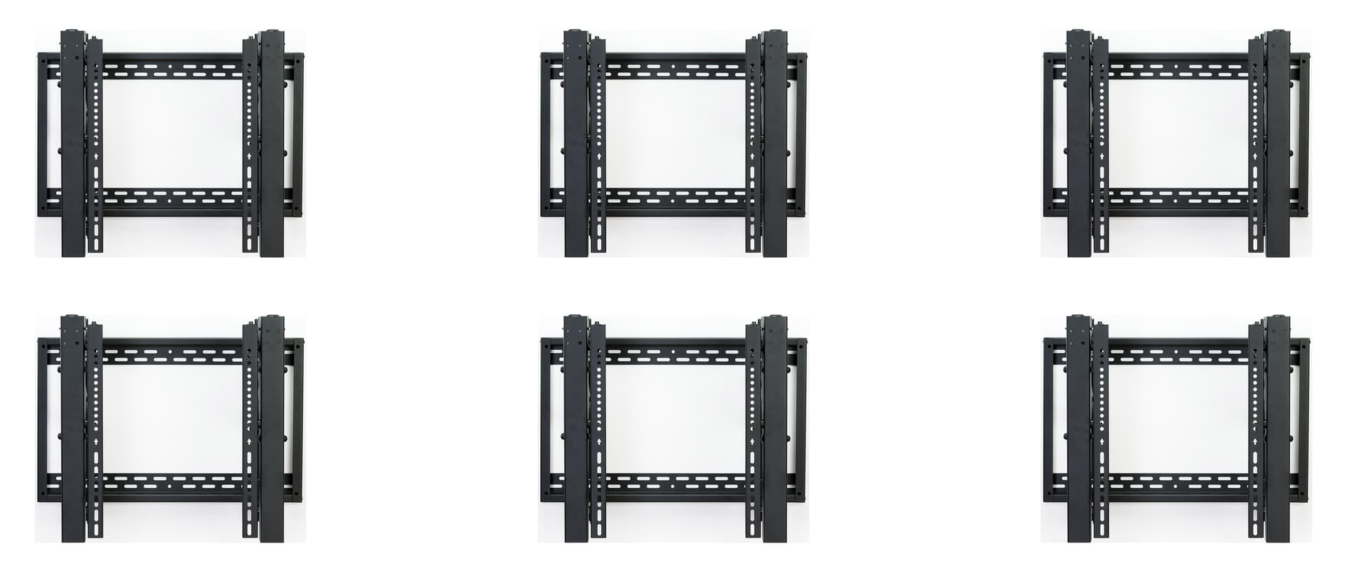 Tilting video wall display 3x2 brackets