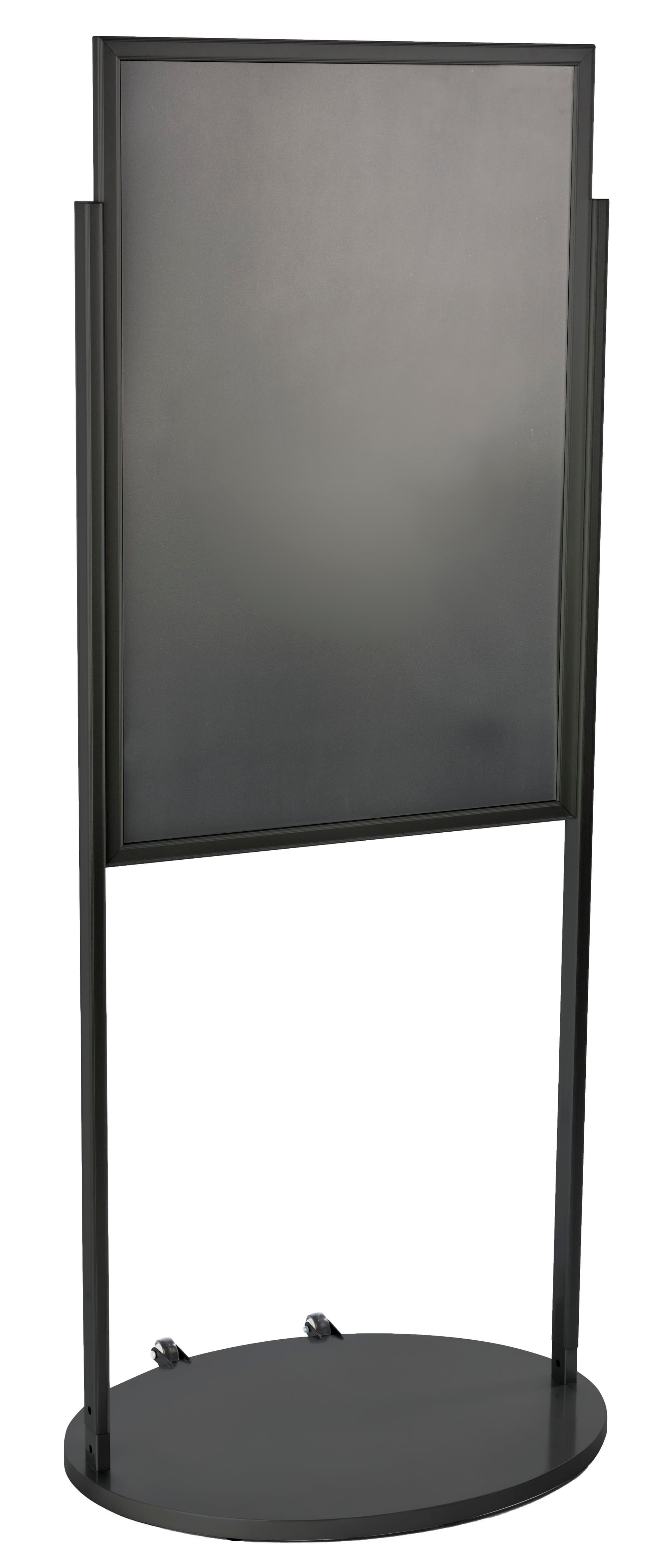 Black 24 x 36 Poster Stand with Wheels & Top Insert