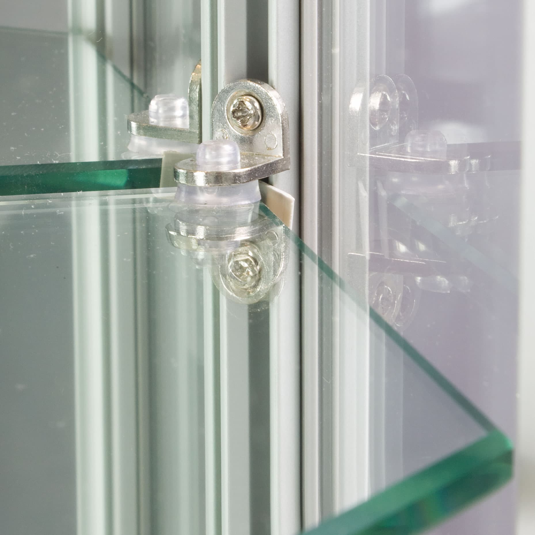 Wall LED Display Cabinet with Adjustable Shelf Clips