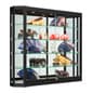 4x3 LED Wall Mounted Display Case w/Angled Front, Sliding Doors, Locking - Black