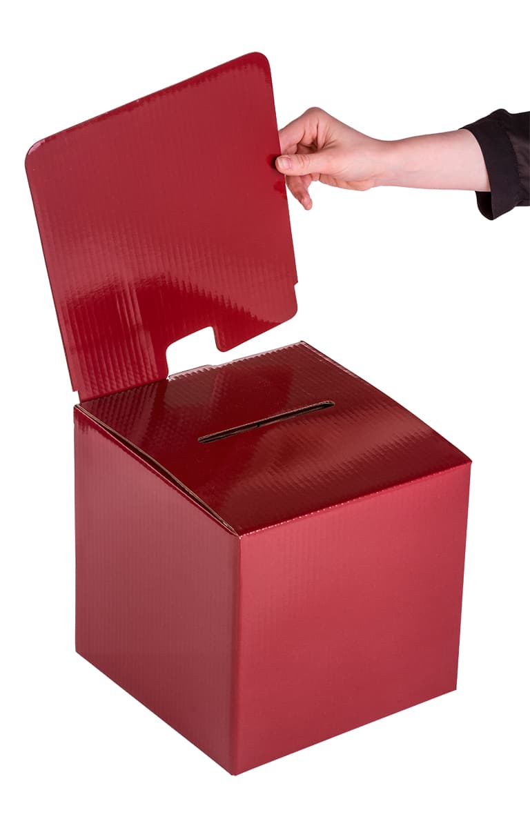 Red Cardboard Entry Box | Removable 10