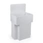Cardboard Dump Bin for Floor, Removable Header - White