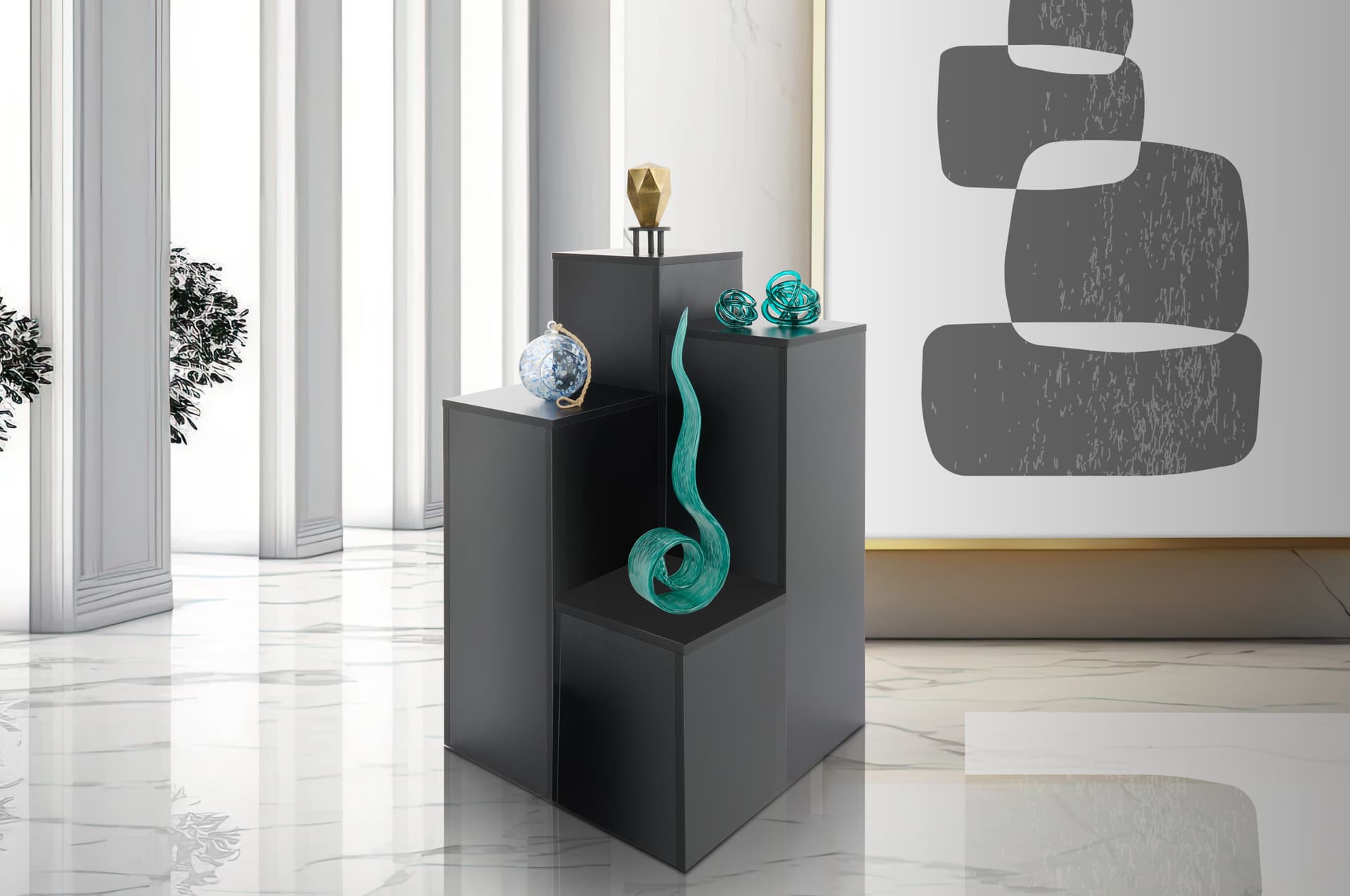 Small Display Pedestal with Hollow Middle