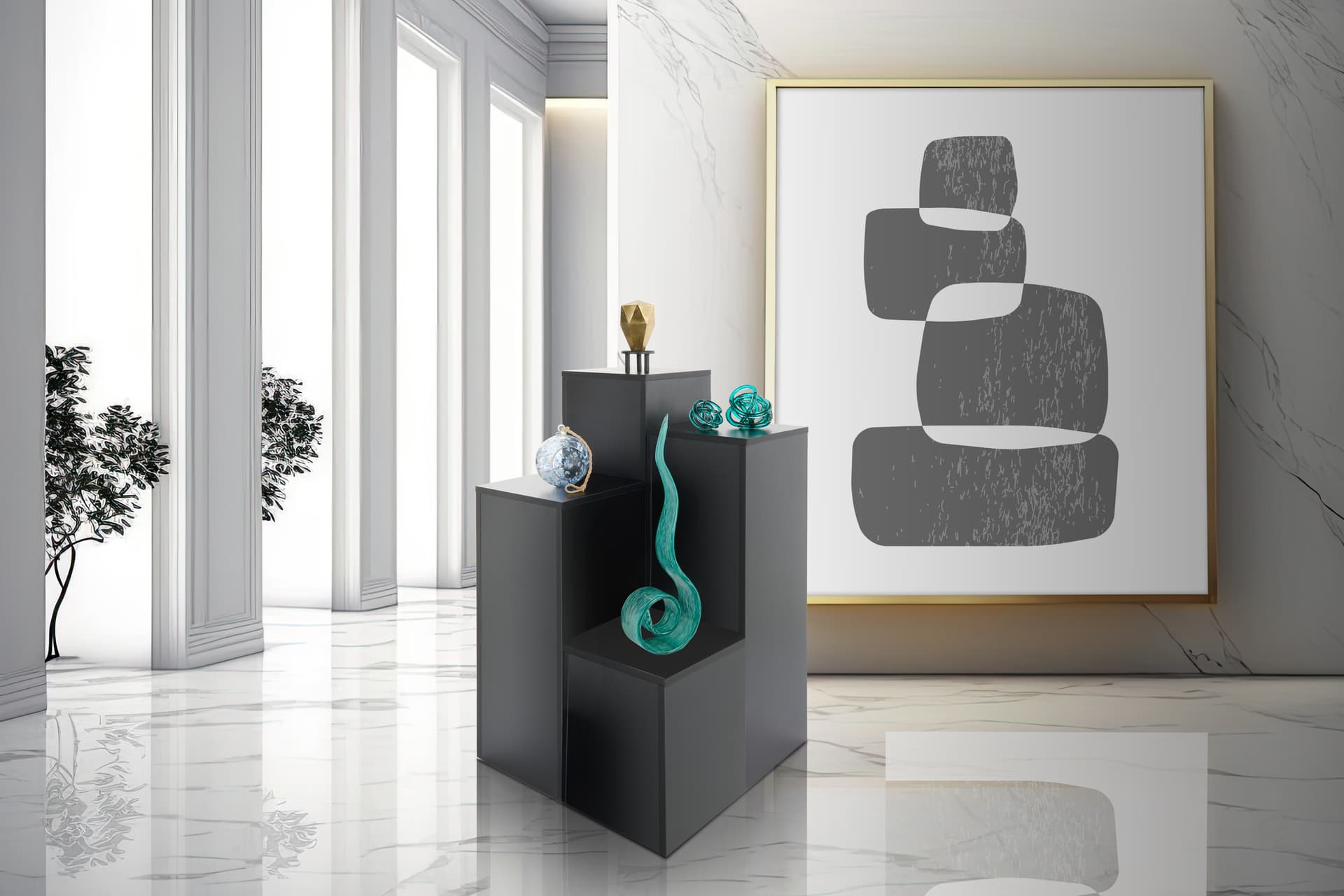 Collapsible Display Cubes in a Retail Environment