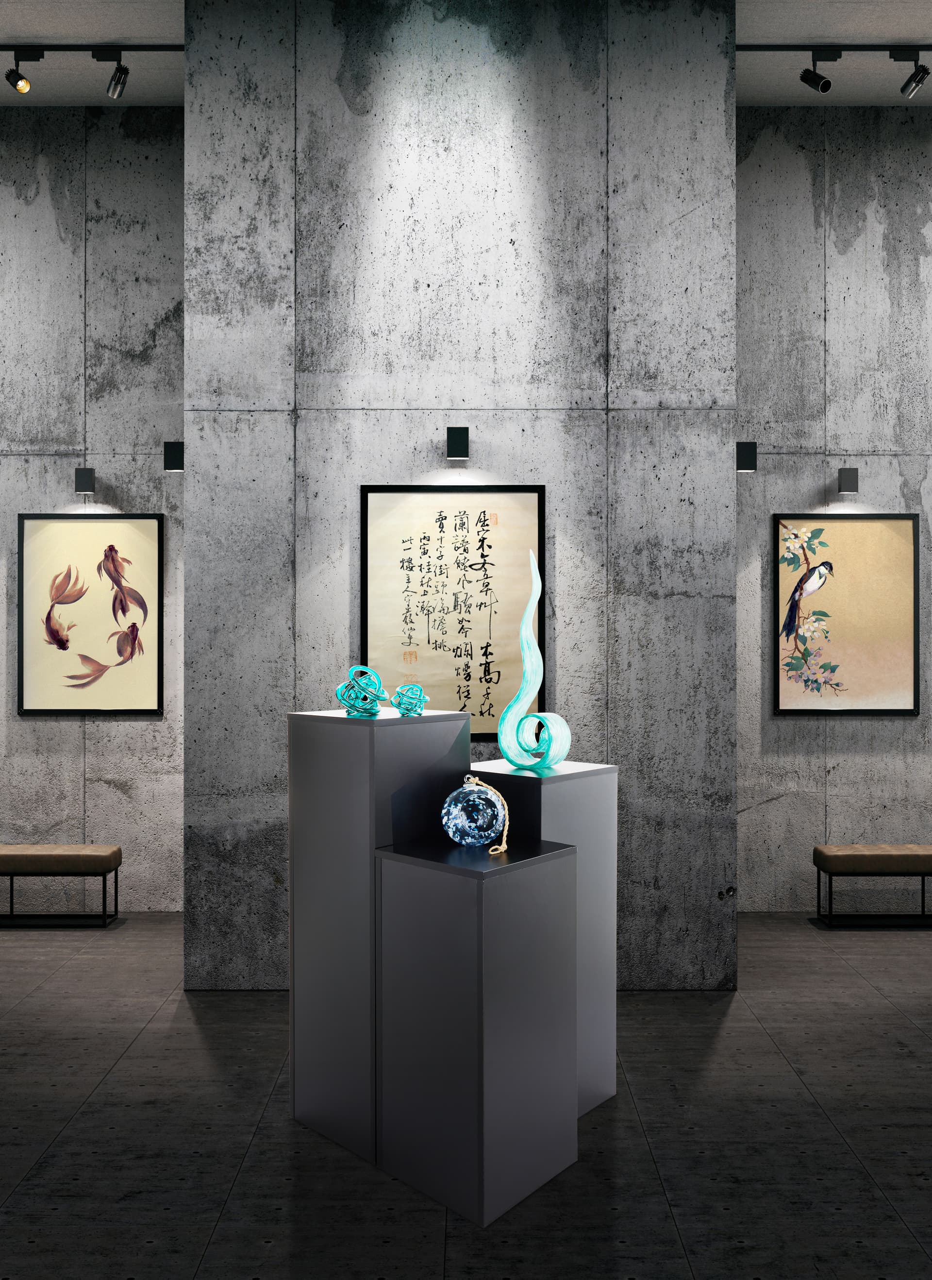 Rectangular 3-Piece Pedestal Cubes 