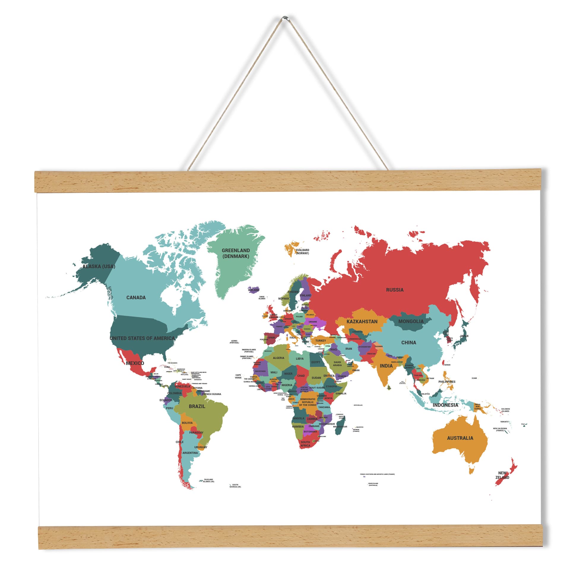 Wood magnetic poster hanger with natural beechwood build