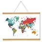 14, 18 or 22" Wooden Banner Rails, Magnetic Design - Natural or White