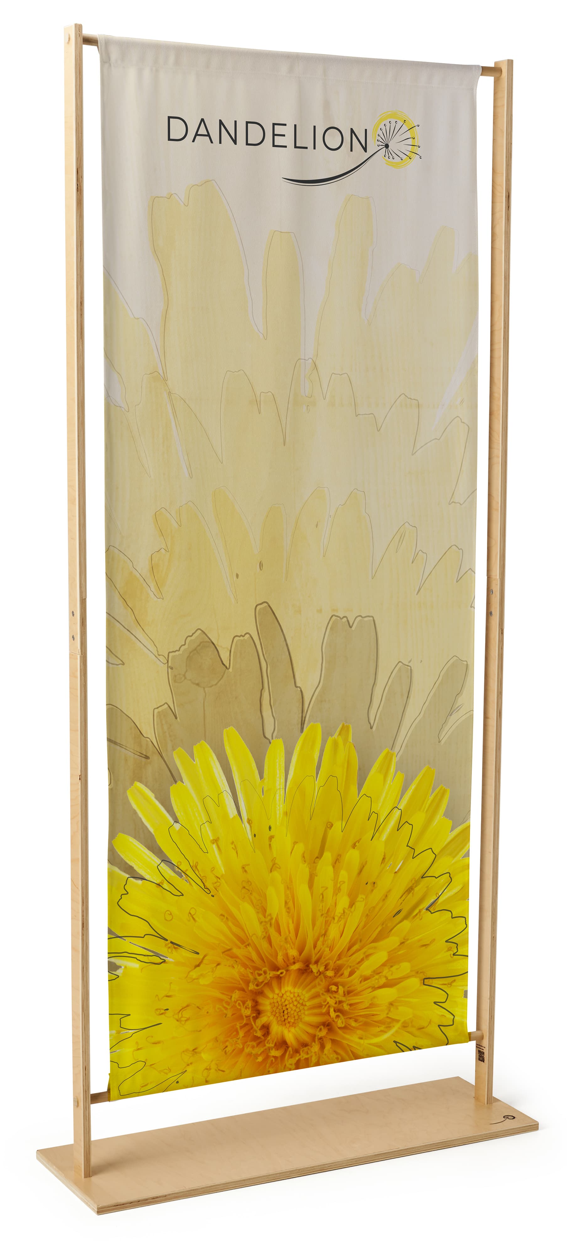 Eco friendly banner stand with poplar wood frame 