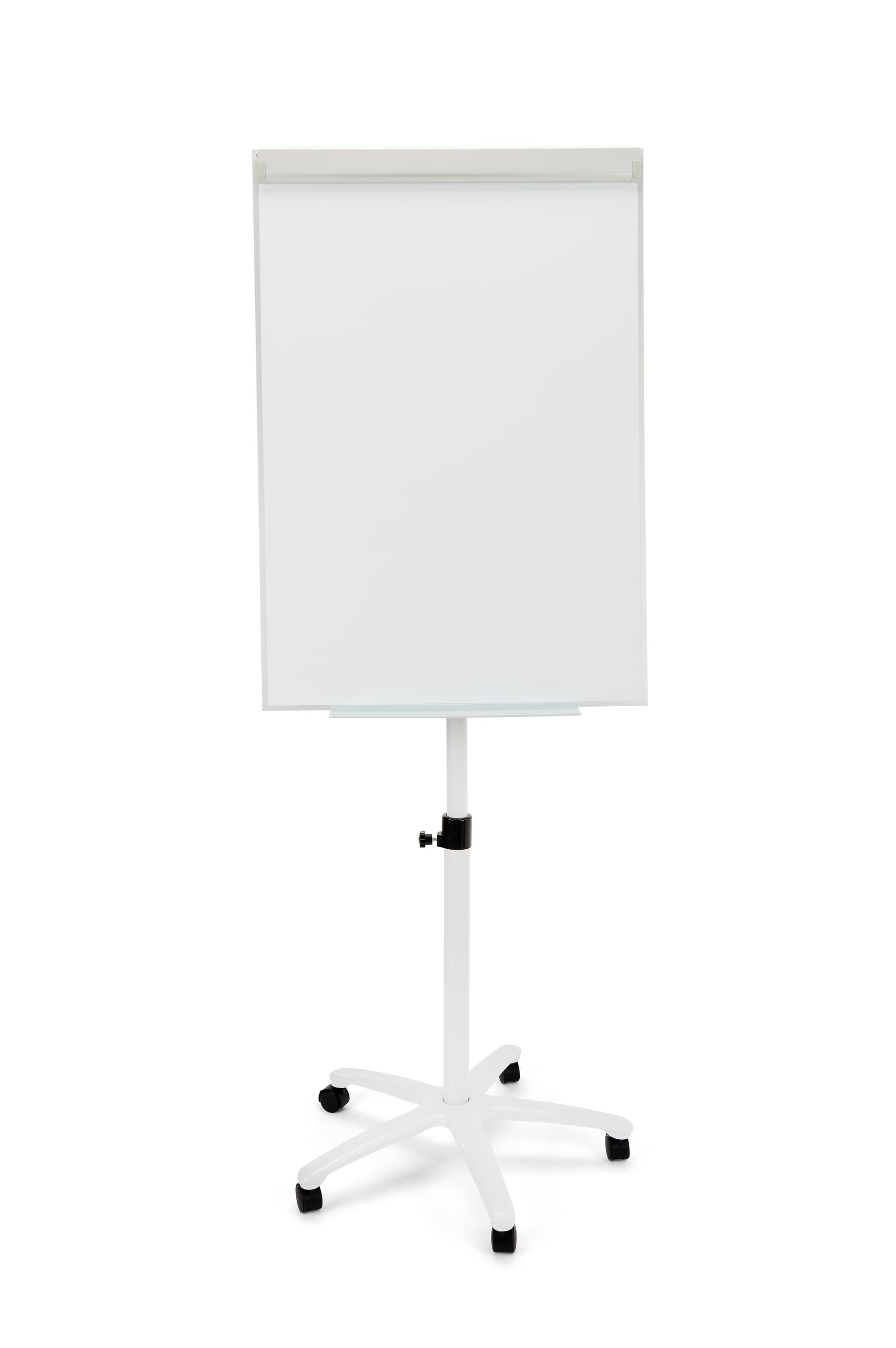 Mobile dry erase board with 3 magnets, 2 markers, and whiteboard eraser