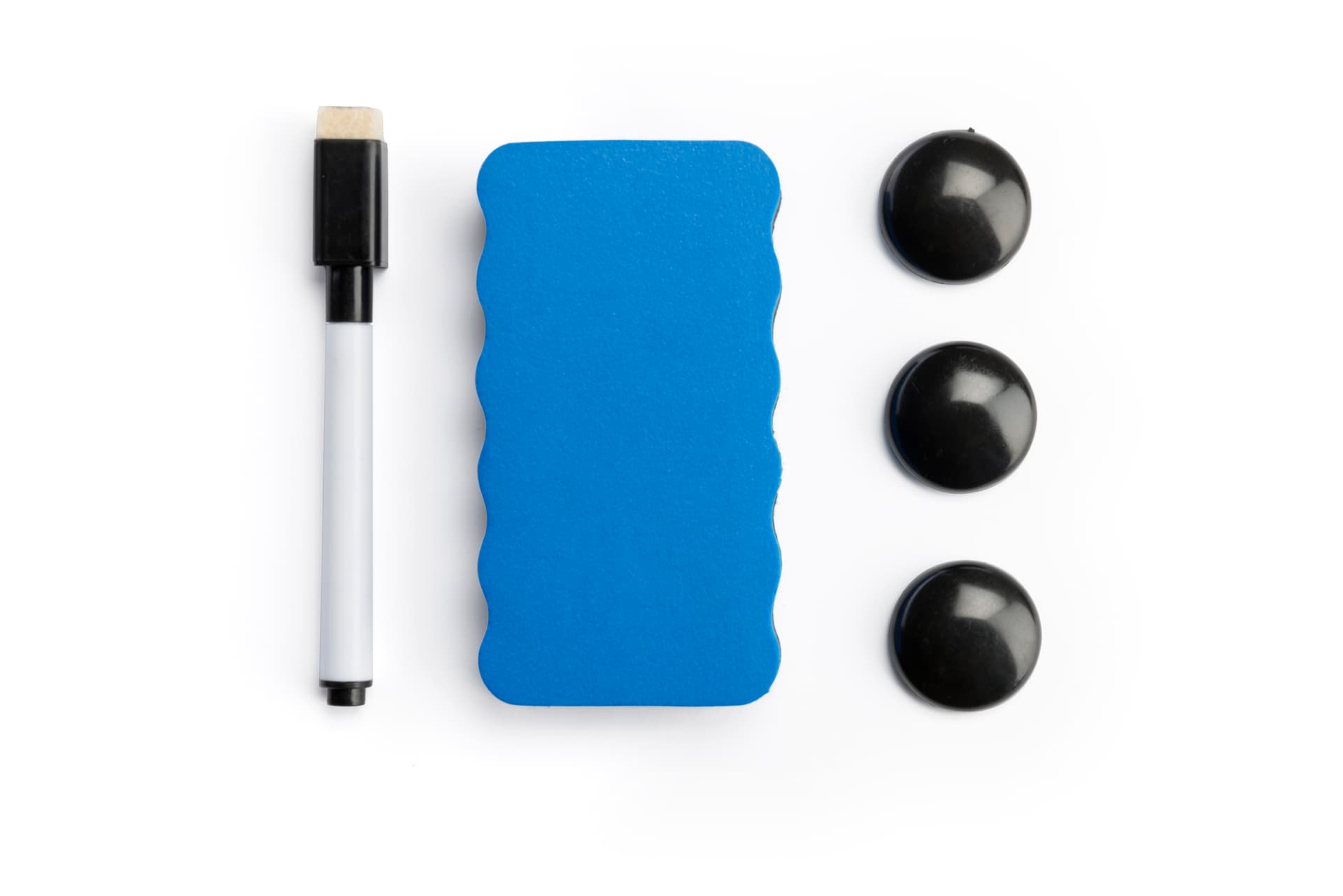 Accessories included with whiteboard with wheels