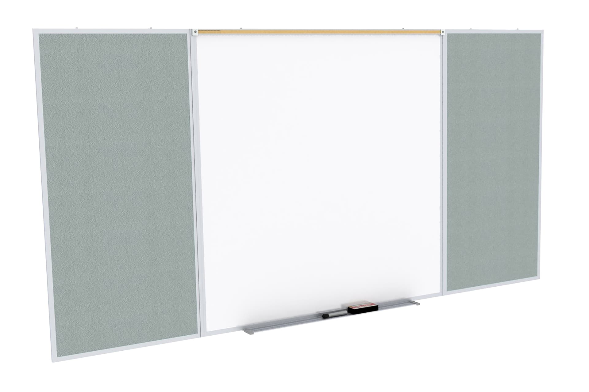Whiteboard with tack board is built for years of use 