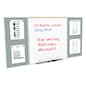 Combination Bulletin Board and Whiteboard w/ Eraser and 4 Color Markers - White/Gray