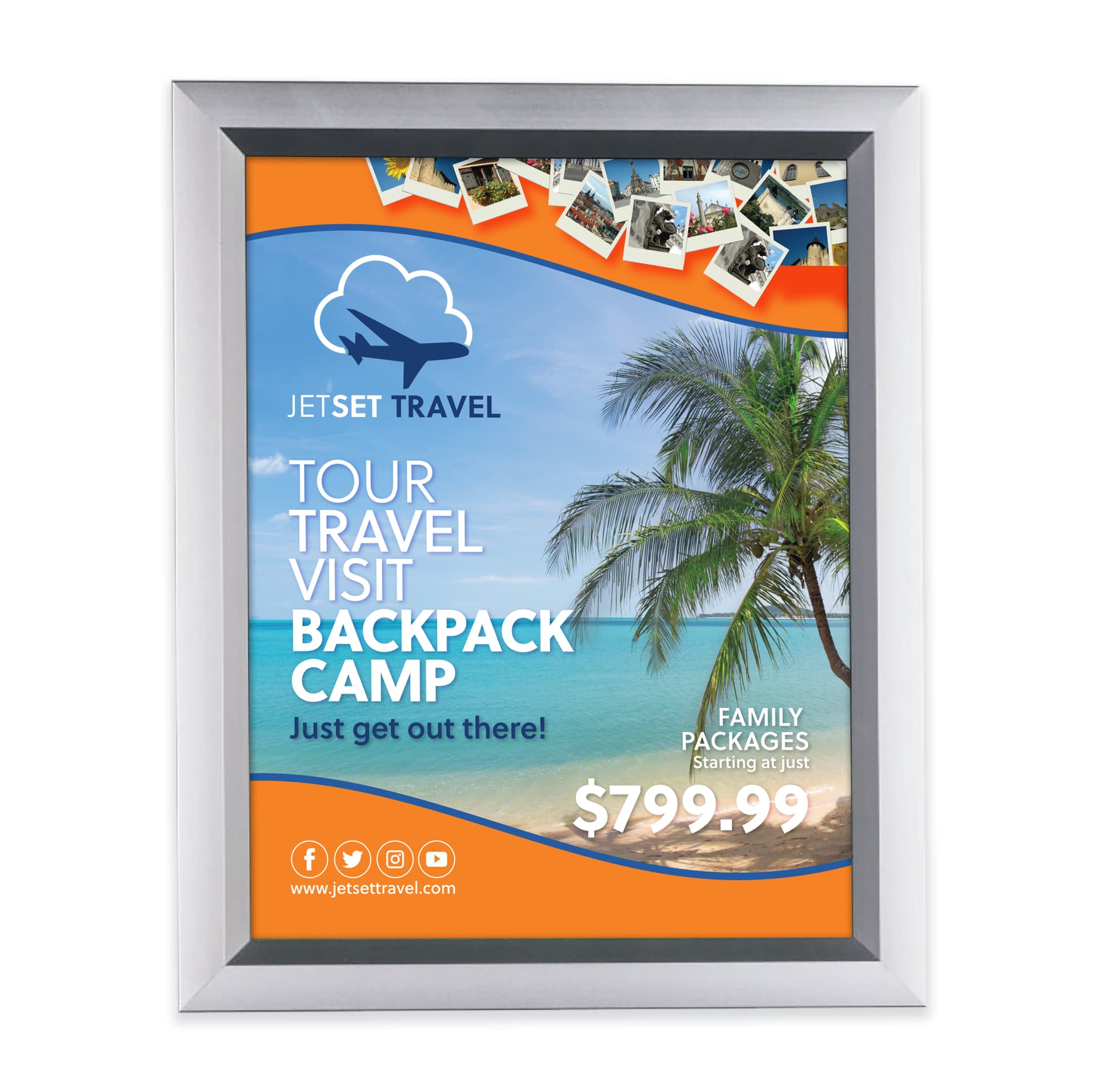 silver poster frame