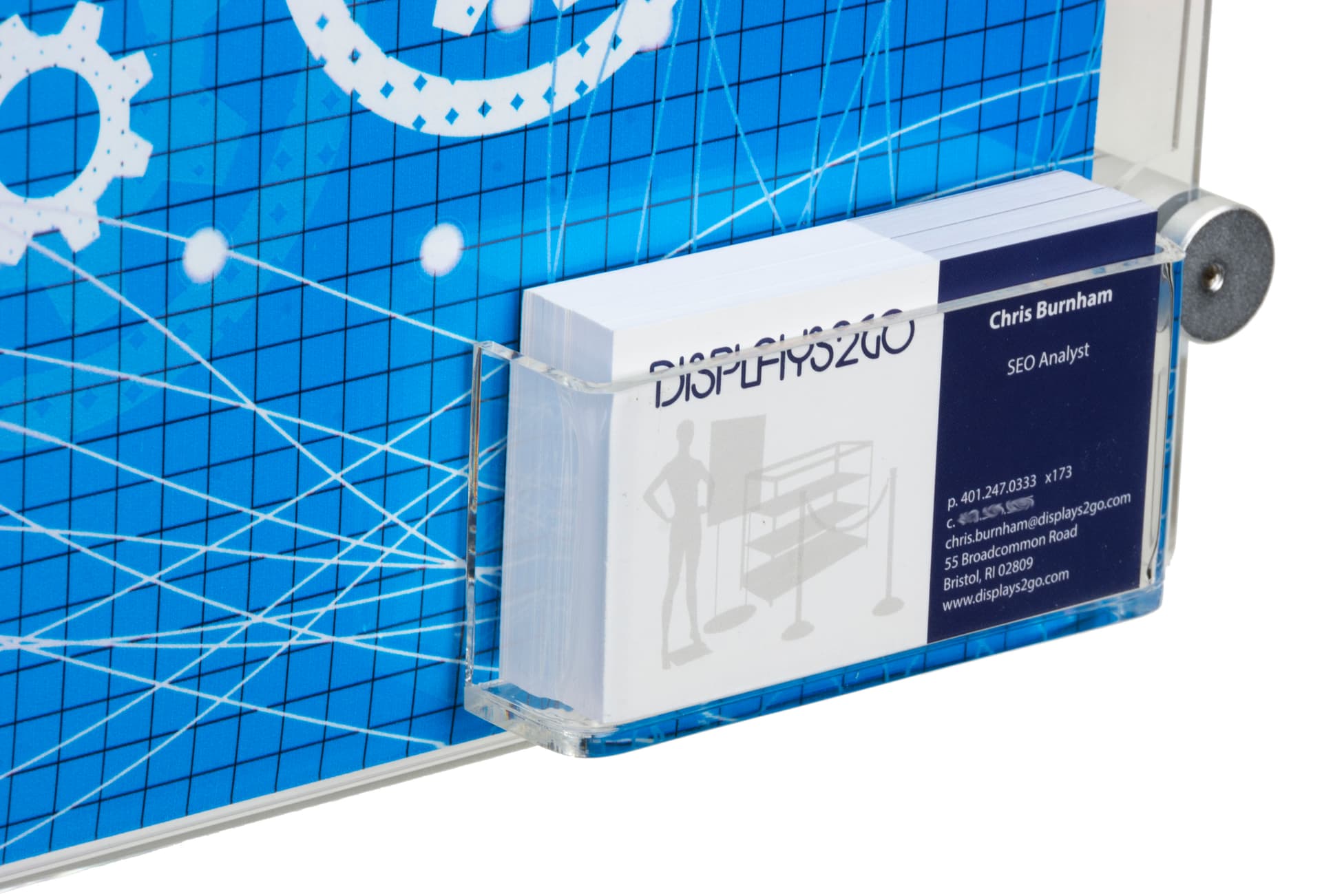 8.5” x 11” Sign Frame with Business Card Pocket Includes Hardware