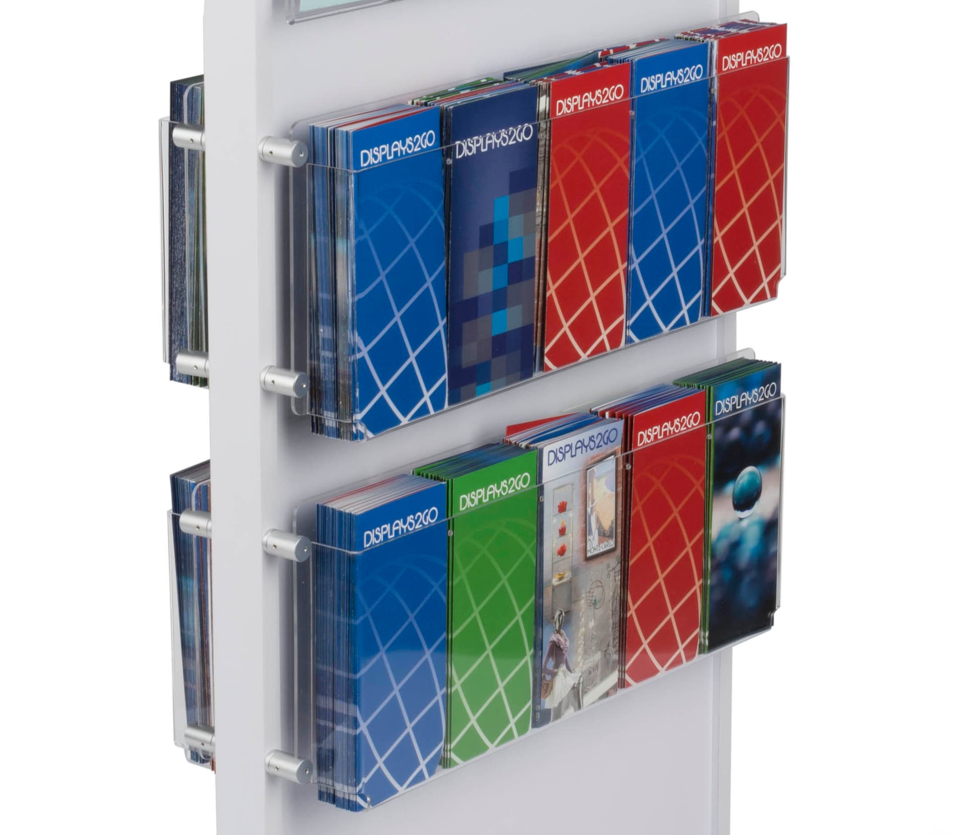 Brochure and Magazine Holder with Adjustable Pegs