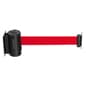 QueuePole.Economy Wall Mounted Retractable 8’ Stanchion Belt – Red