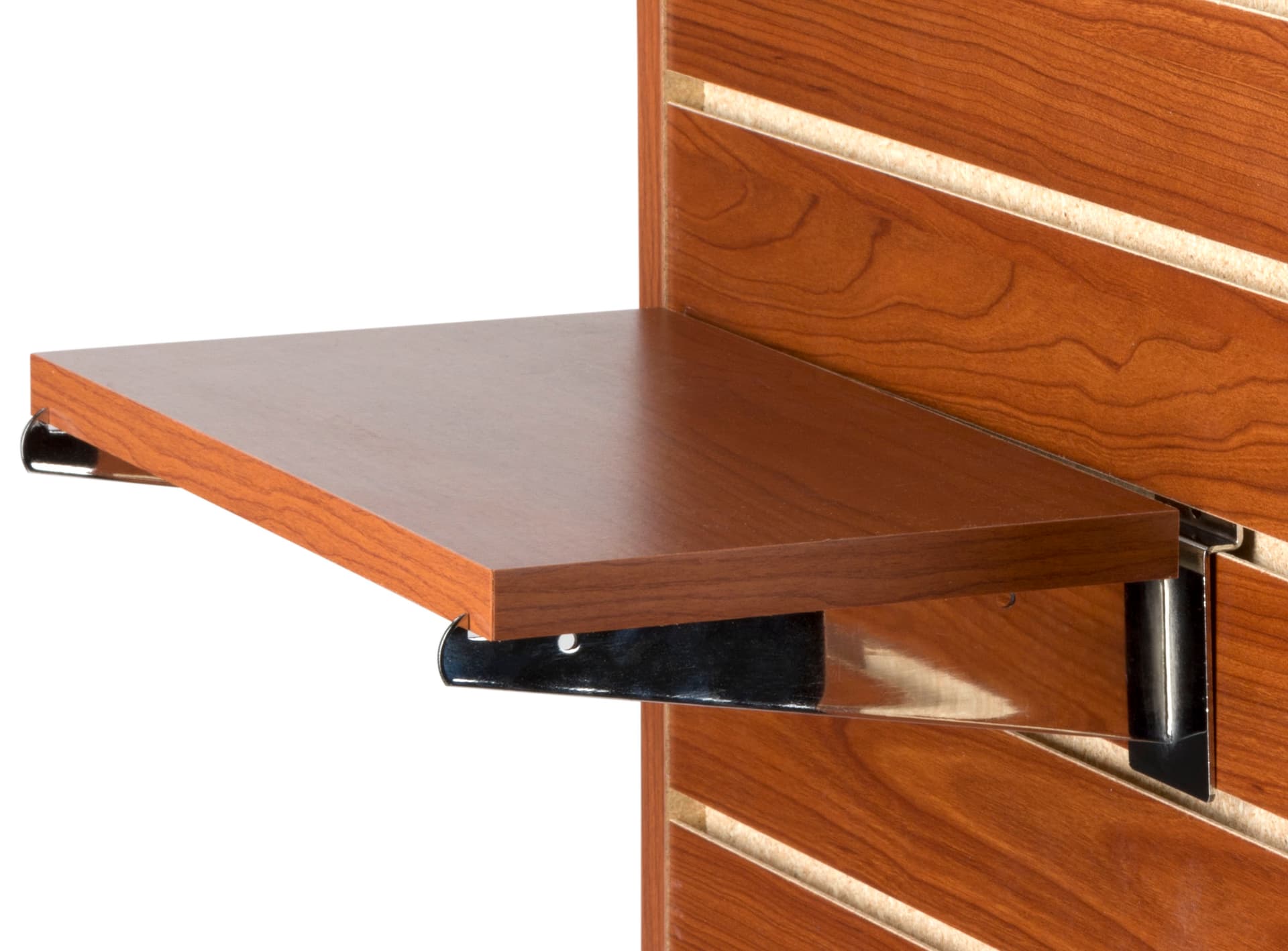 3lb 14" Cherry Slatwall Shelf