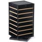 Slatwall Cube Display for Countertop, 4 Sides, Spinning Base - Black