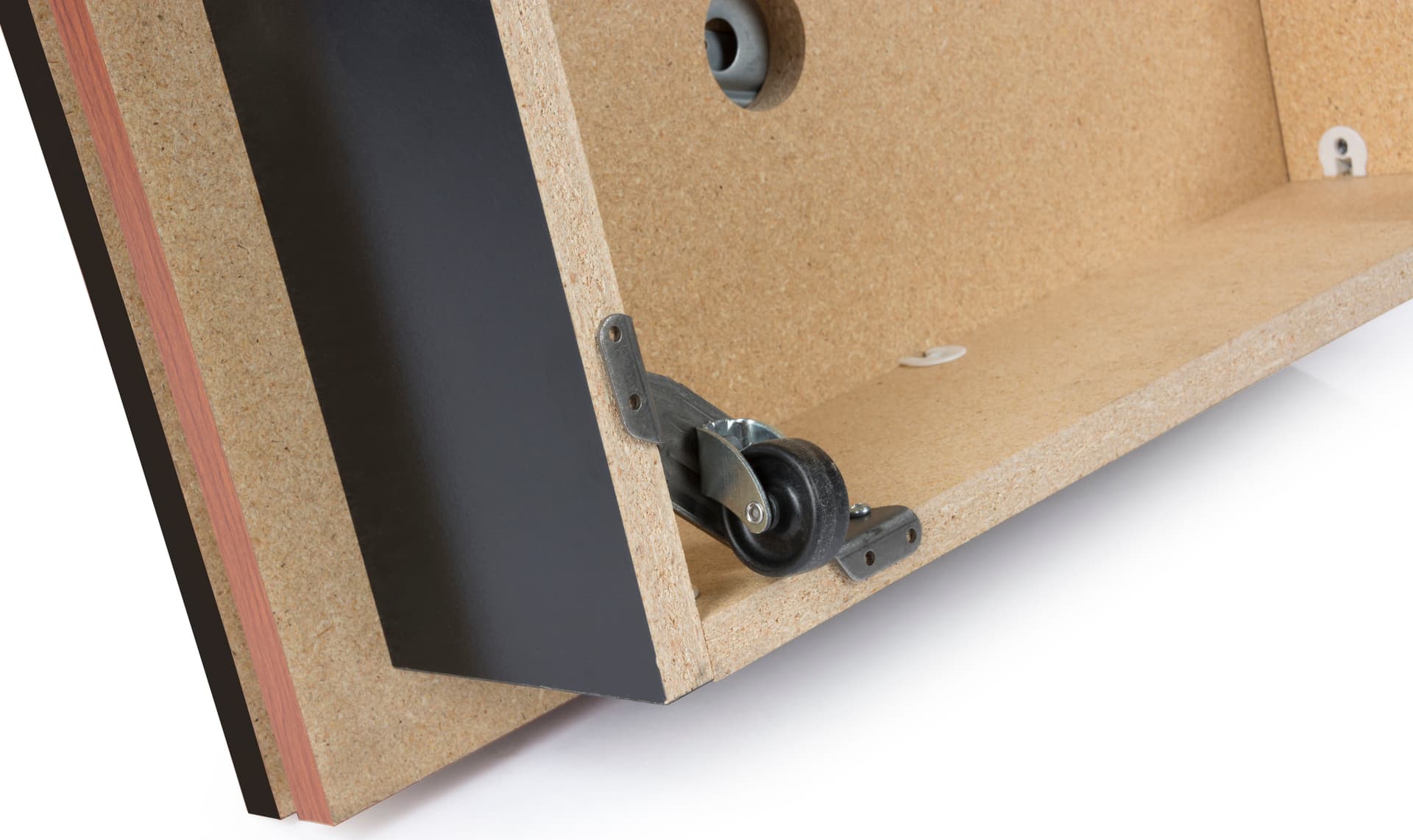 Slatwall Display Stand with 4 Casters