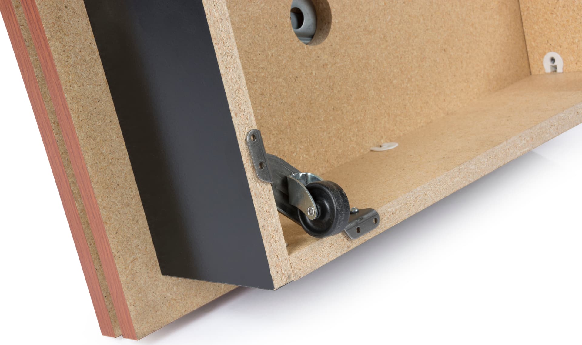 Slatwall Display Unit with Hidden Casters
