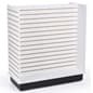 H-Shaped Slatwall Gondola Fixture, Base Wheels - White