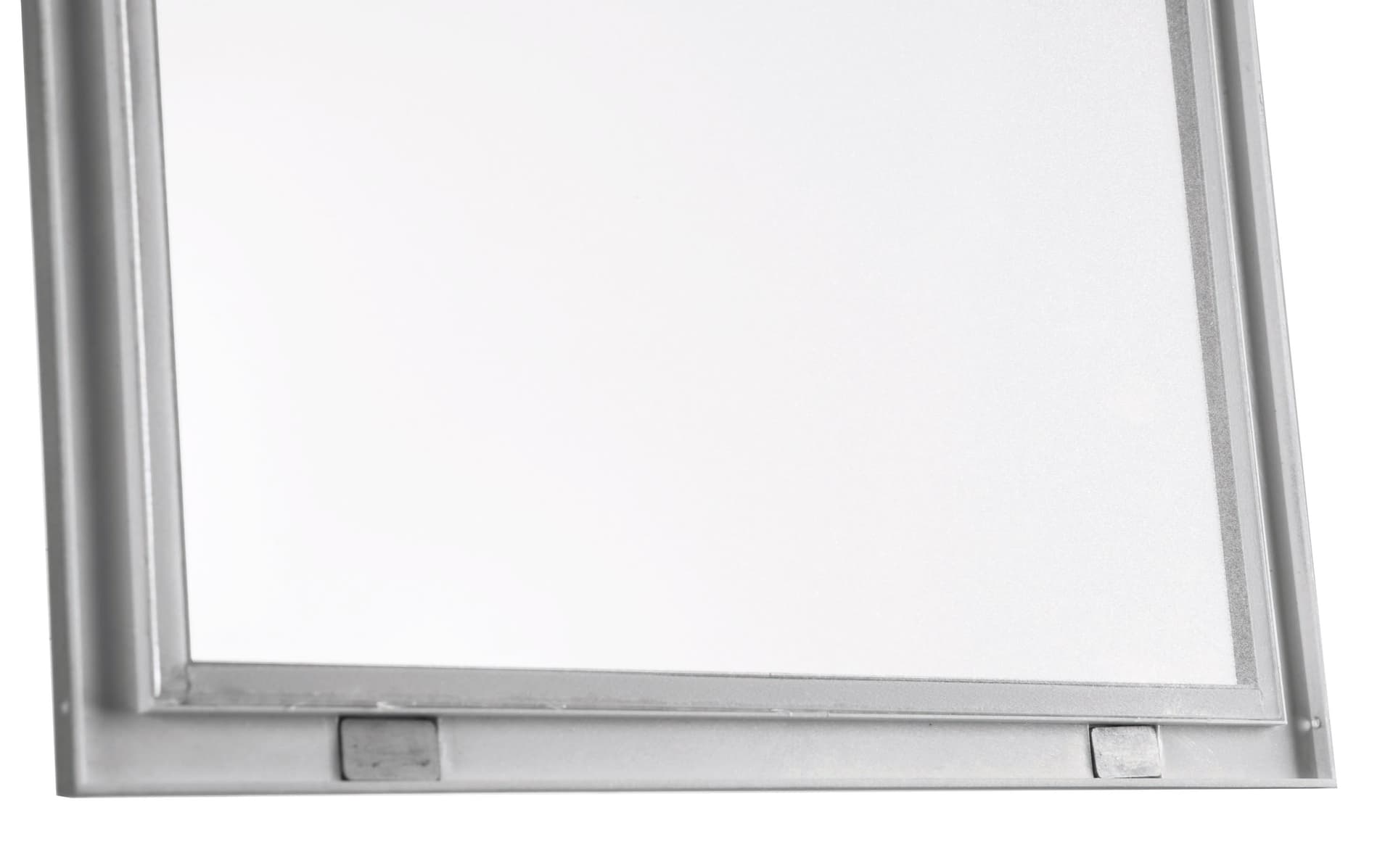 Window poster frame with hinged magnetic door