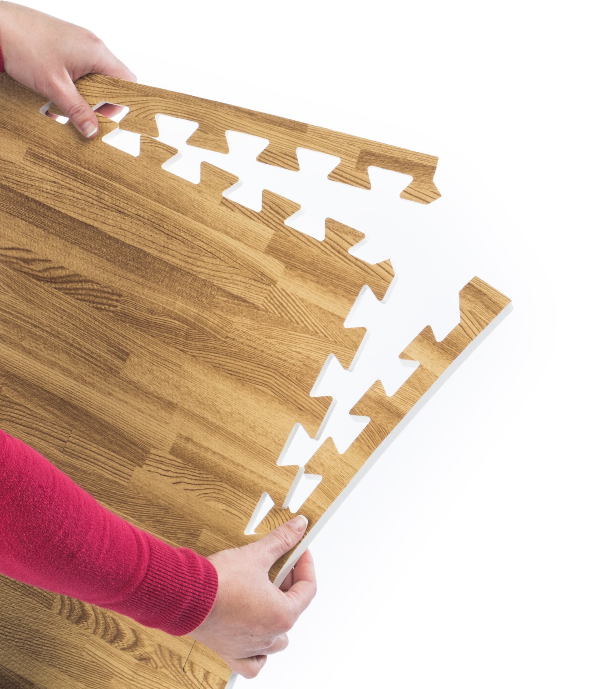 Light Oak Wood Grain Floor Mats, Soft Foam Tiles