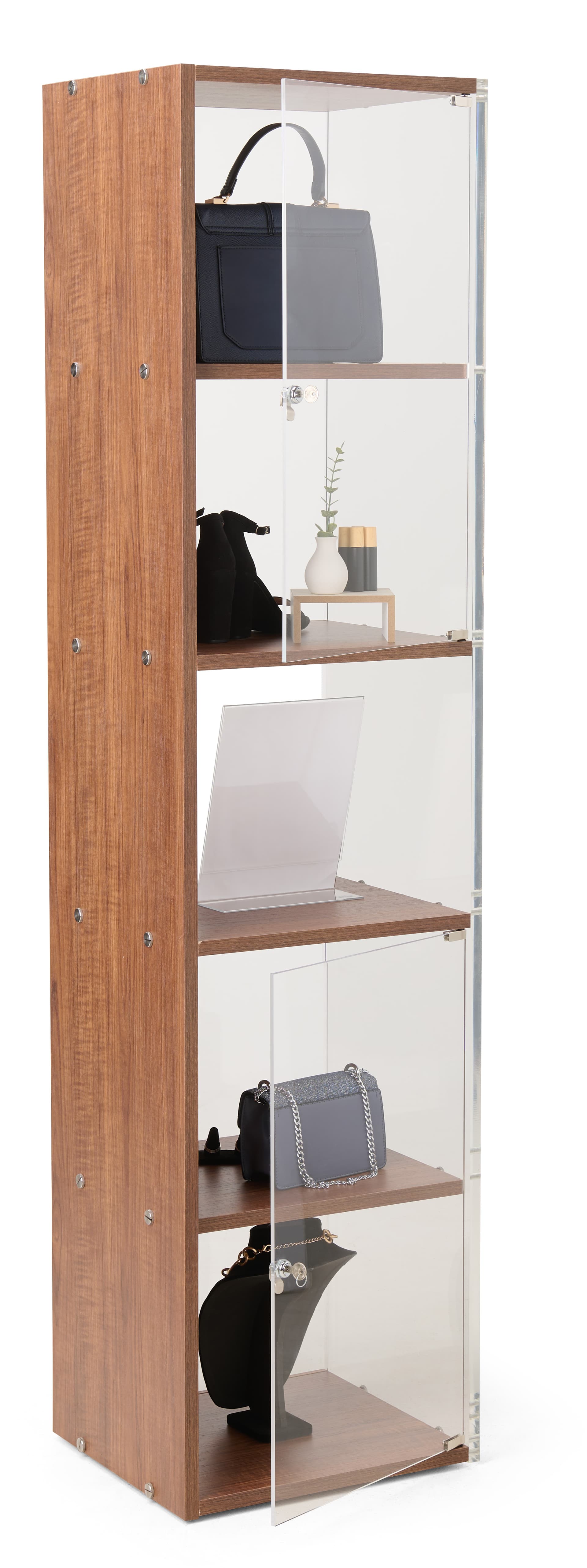 Narrow display case with overall width of 16 inches 