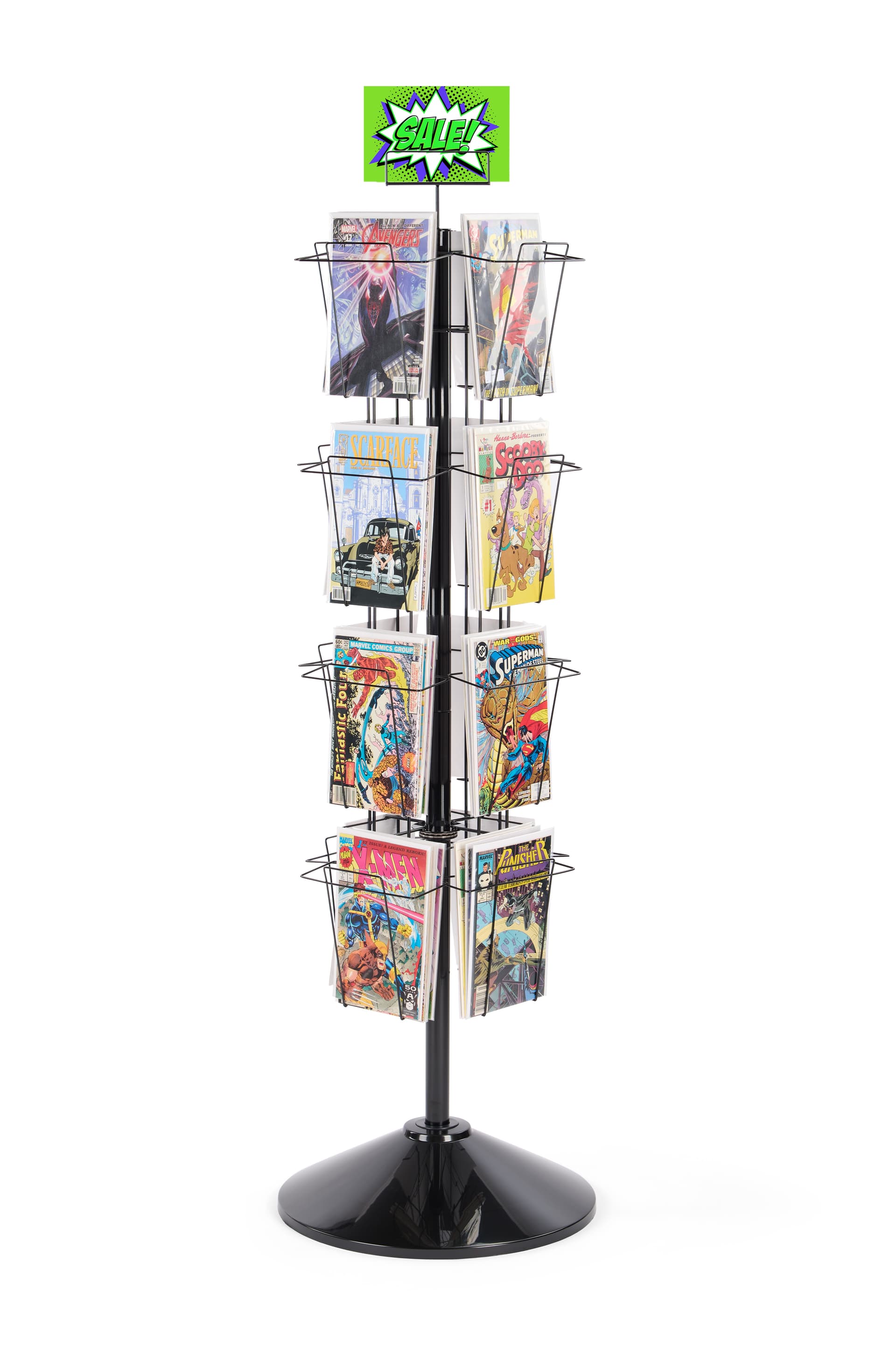 Magazine rack in glossy black finish