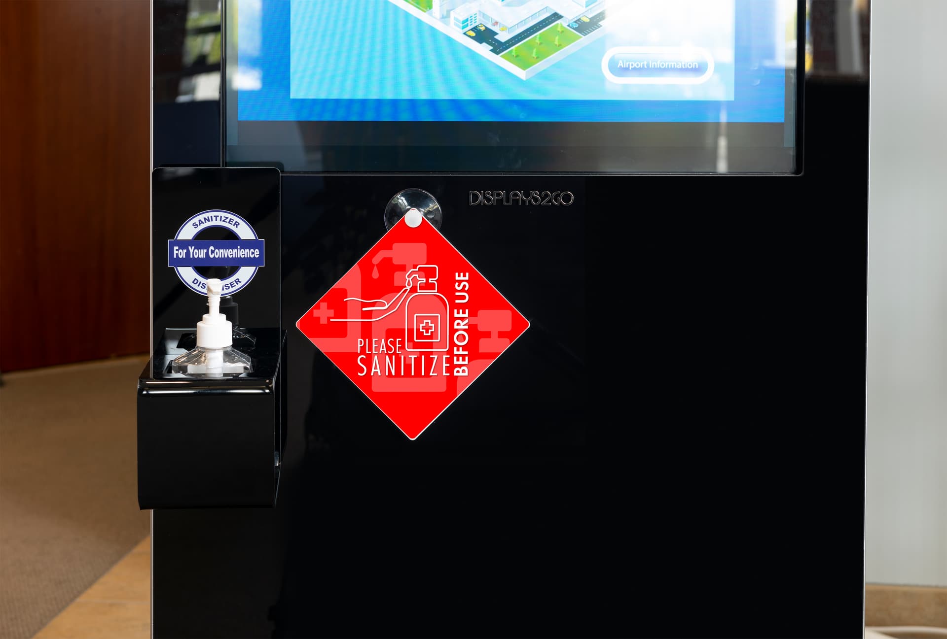 Custom suction cup window signage with water resistant styrene design