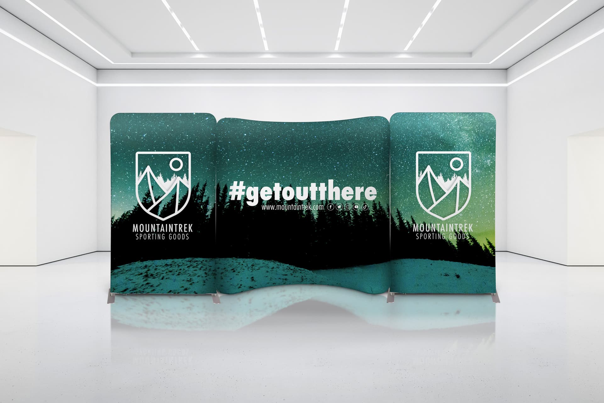 Exhibit booth displays with zipper closure