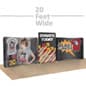 20' Trade Show Display w/ 3 Backdrops, Custom Graphics, Halogen Spotlights, Portable