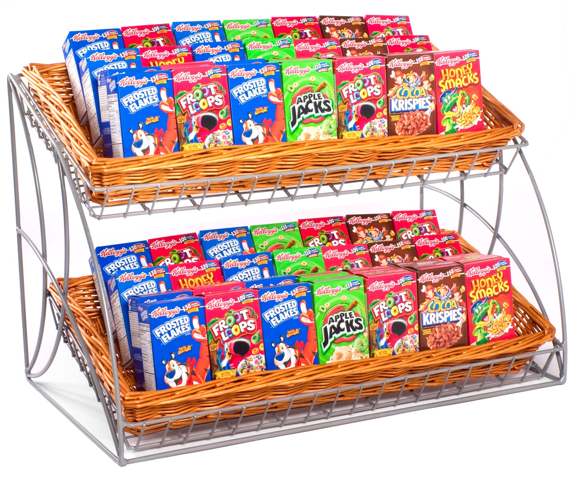 Basket Rack w/2 Willow Baskets Included