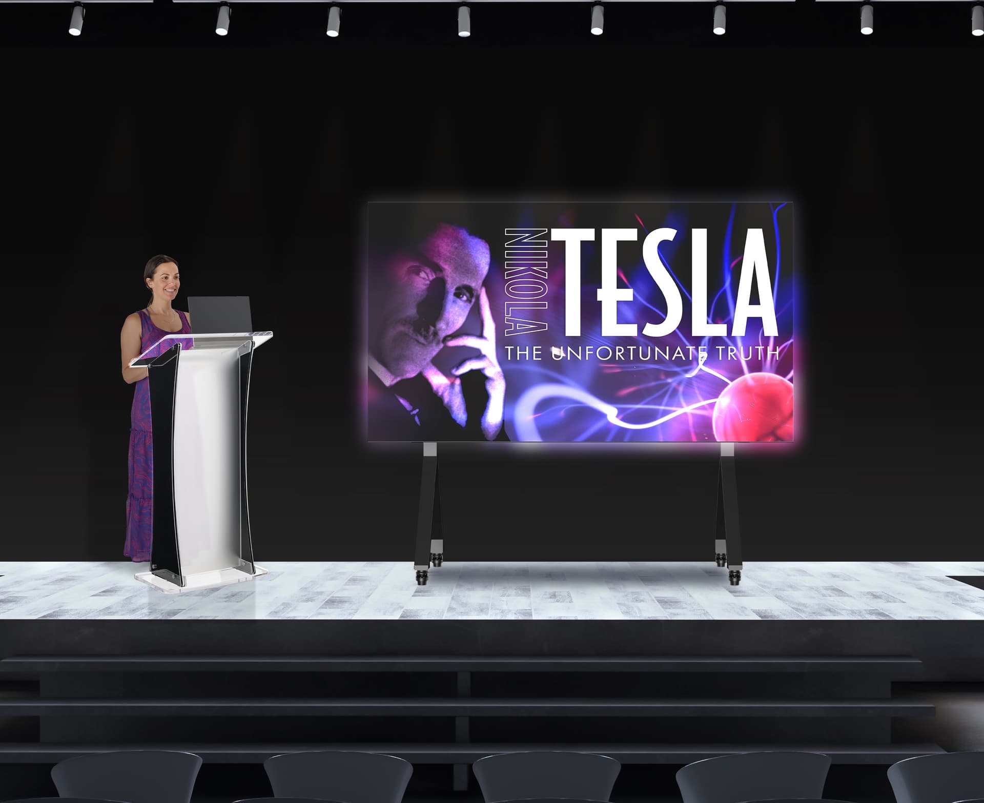Direct View LED Video Wall being utilized in a lecture hall during a presentation
