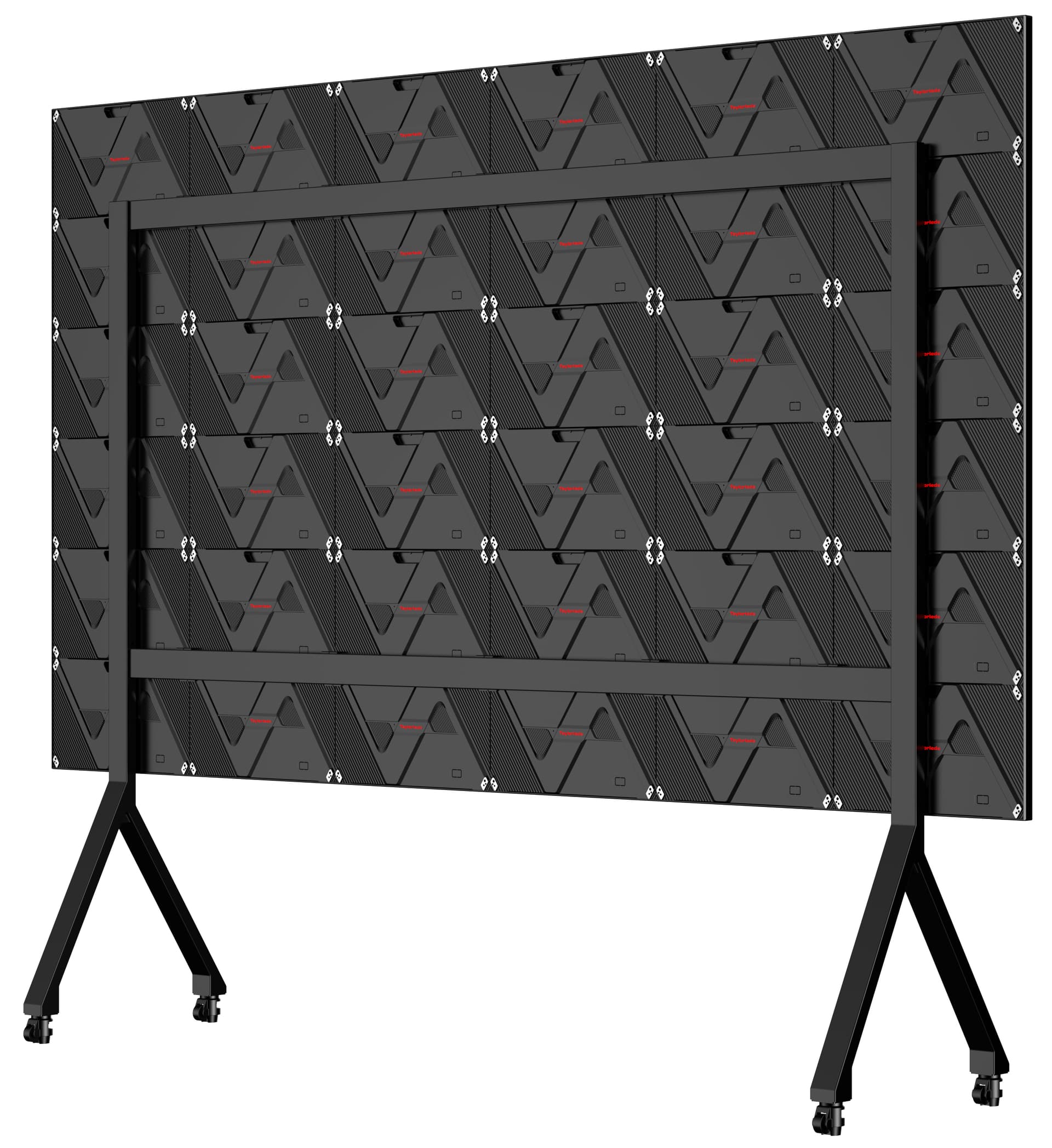 Direct View LED Video Wall with a sleek and robust design with durable wheels for easier portability