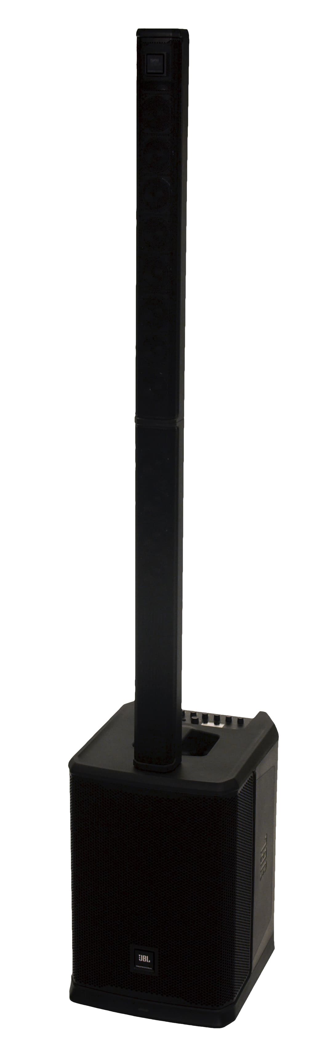 JBL column speakers with 12 tweeters located along the vertical column