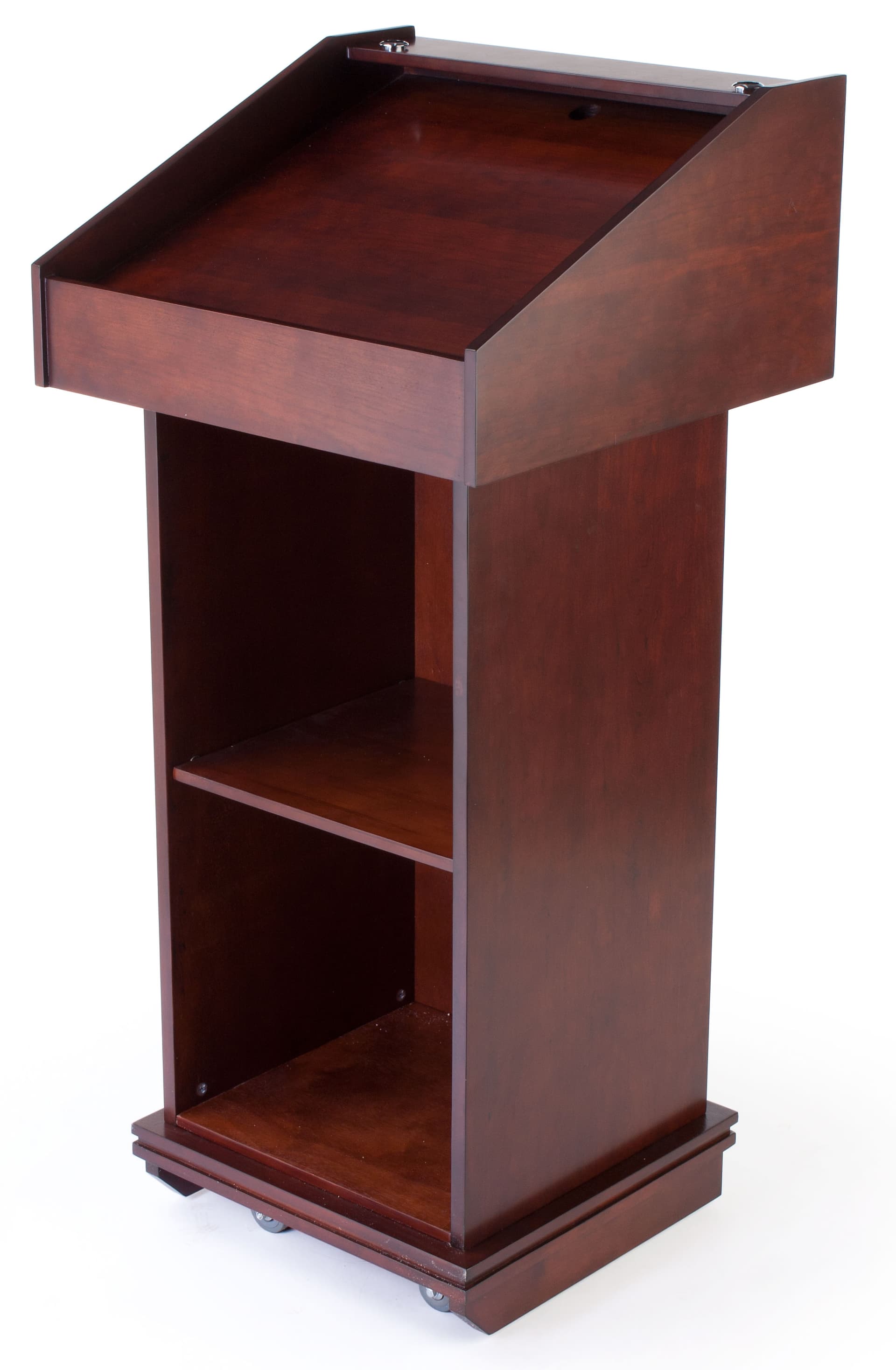 Wood Lectern, Red Mahogany Finish