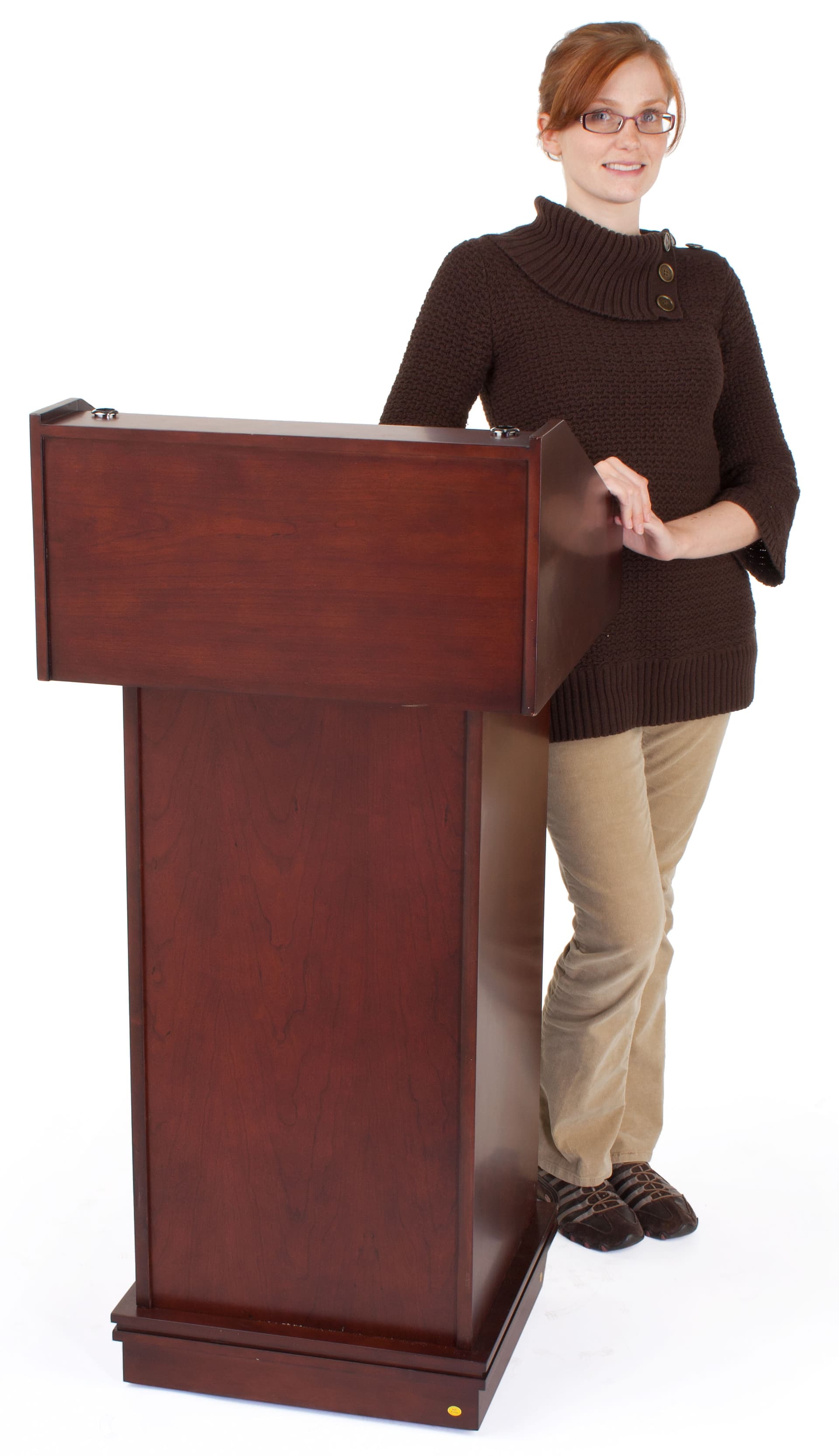 Wood Lecterns, Red Mahogany Finish